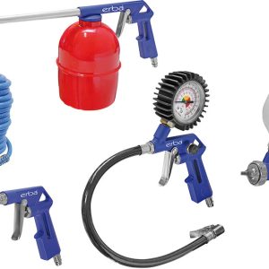 ERBA Druckluft-Zubehör-Set 5-tlg.