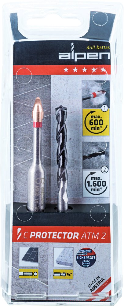 ALPEN Fliesenbohrer-Satz Protector 2-tlg. 8 mm
