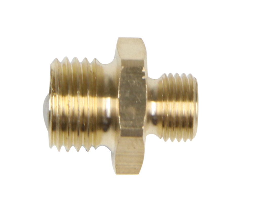 ERBA Doppel-Nippel aus Messing 1/8" AG x 1/4" AG