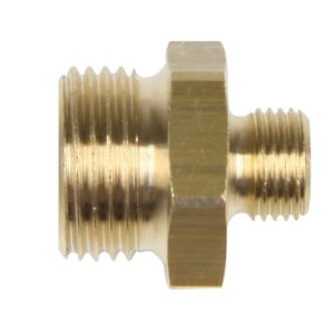 ERBA Doppel-Nippel aus Messing 1/8" AG x 3/8" AG