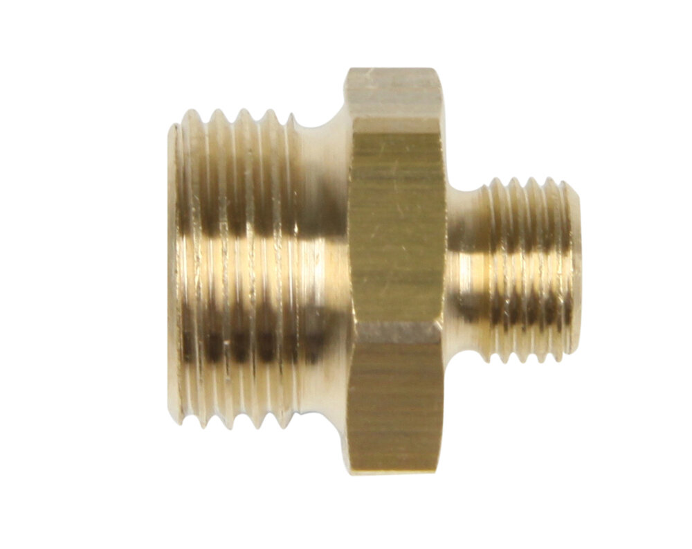 ERBA Doppel-Nippel aus Messing 1/8" AG x 3/8" AG