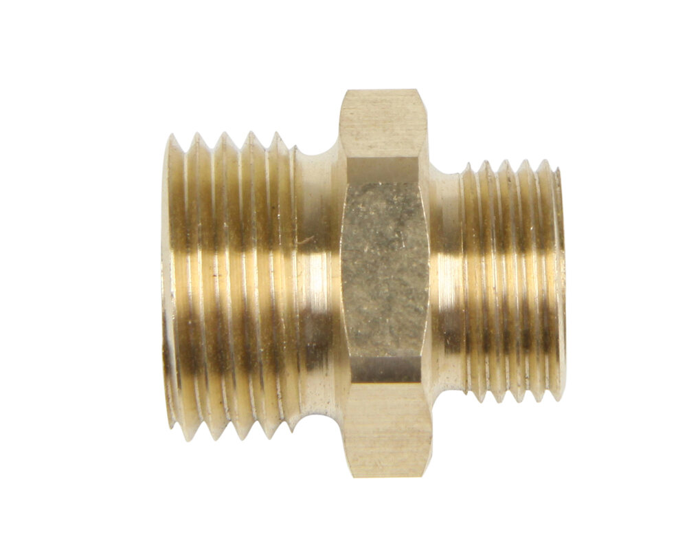 ERBA Doppel-Nippel aus Messing 1/2" AG x 3/8" AG