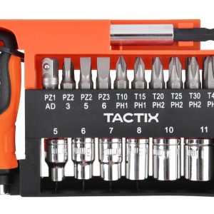 TACTIX Stecknuss-/Bitsatz 1/4" 28-tlg.