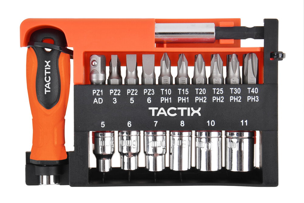 TACTIX Stecknuss-/Bitsatz 1/4" 28-tlg.