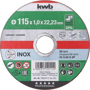 KWB AkkuTop-Trennscheibe 115 x 1 x 22,23 mm KWB AkkuTop-Trennscheibe 115 x 1 x 22,23 mm