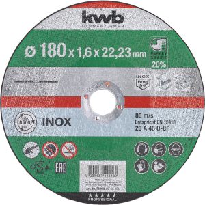 KWB AkkuTop-Trennscheibe 180 x 1,6 x 22,23 mm KWB AkkuTop-Trennscheibe 180 x 1,6 x 22,23 mm