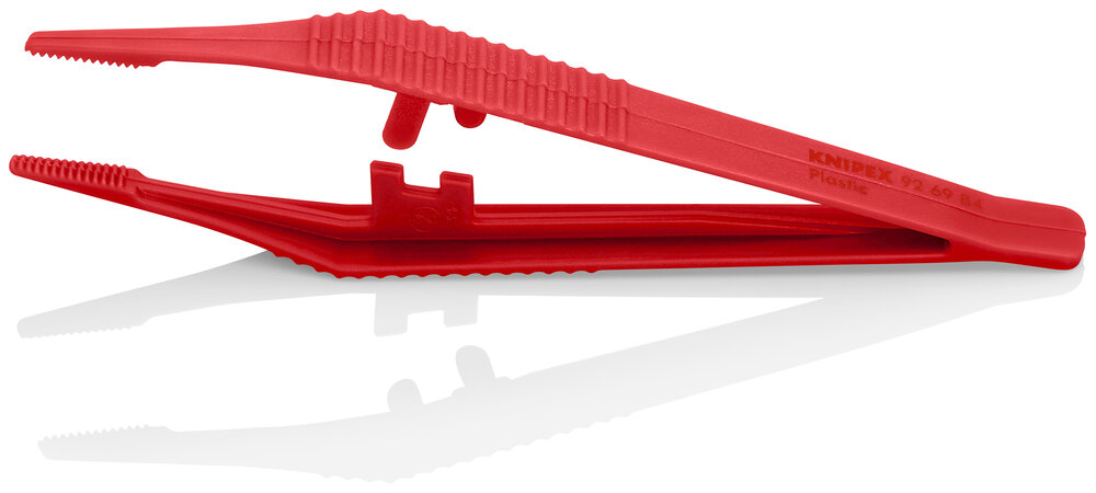 KNIPEX Kunststoffpinzette geriffelt 129 mm