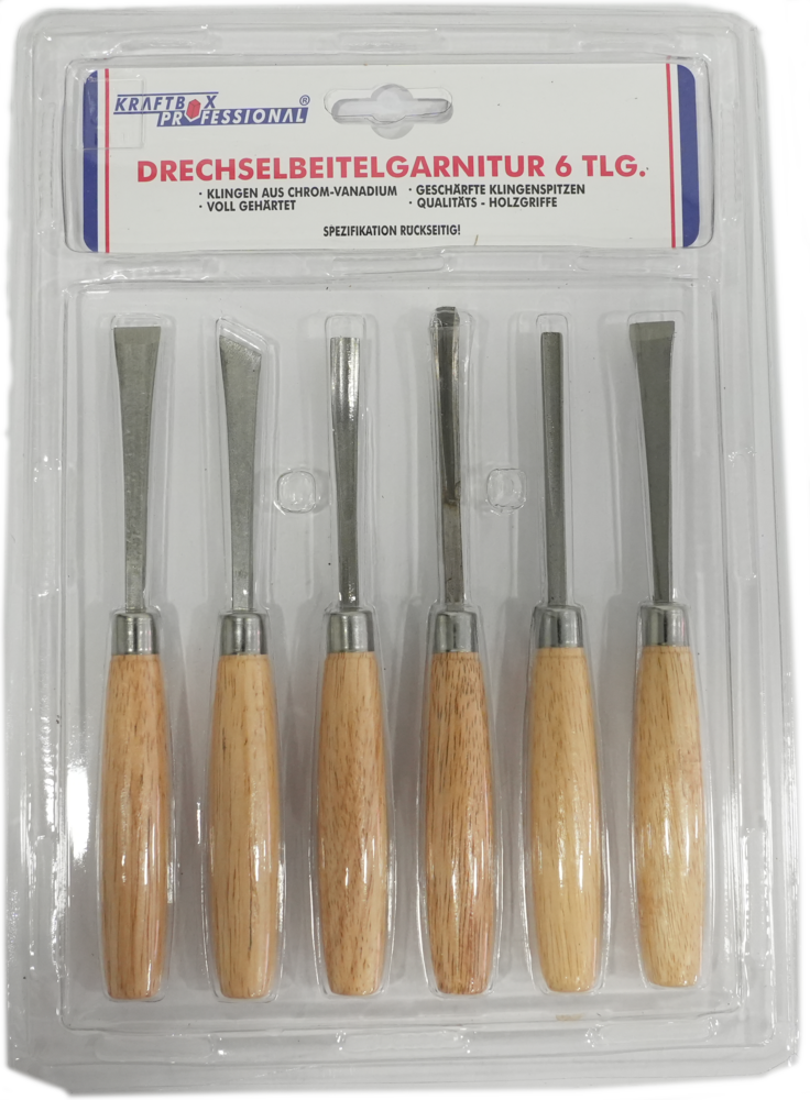 KRAFTBOX PROFESSIONAL Drechselbeitel-Garnitur 6-tlg.