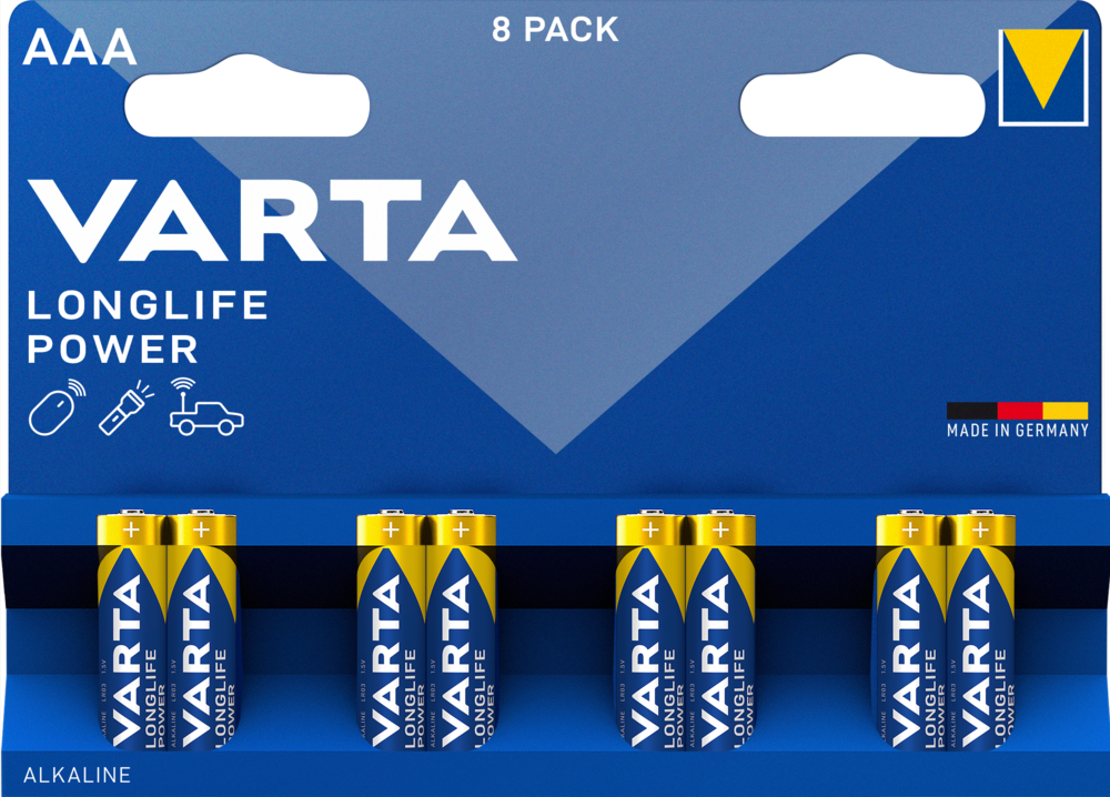 VARTA 8 Batterien Longlife Power Micro AAA