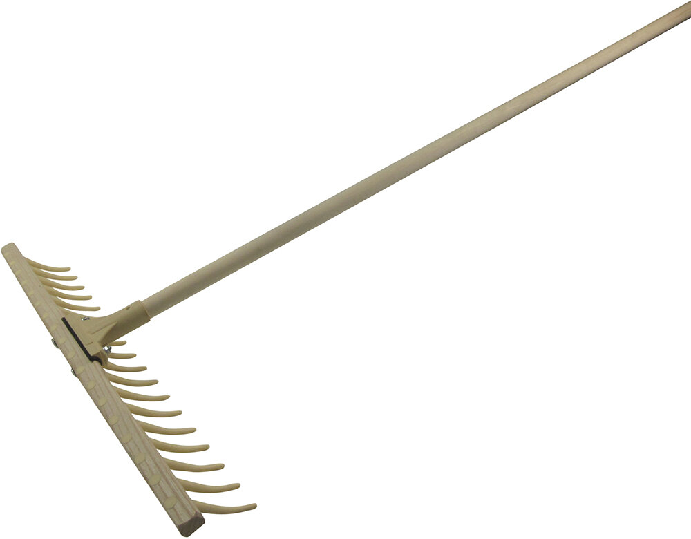 Grasrechen mit Stiel 66,5 cm, 18 Zinken