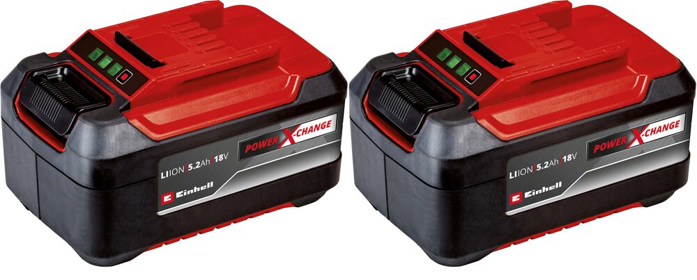 EINHELL 18V Doppelpack Akku 5,2 Ah Power X-Change