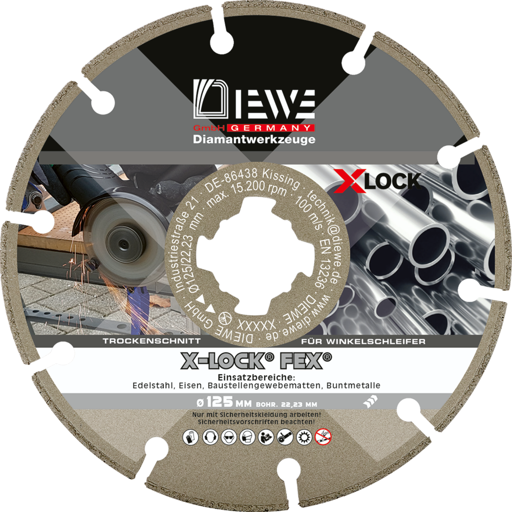 DIEWE Diamant-Trennscheibe Fex 125 mm Ø