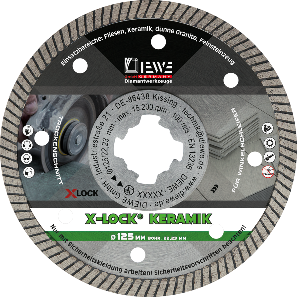 DIEWE Diamant-Trennscheibe Turbo Fine Cut 125 mm Ø