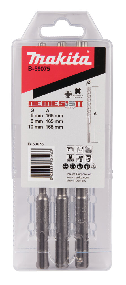 MAKITA 3-tlg. Nemesis II Hammerbohrer Set