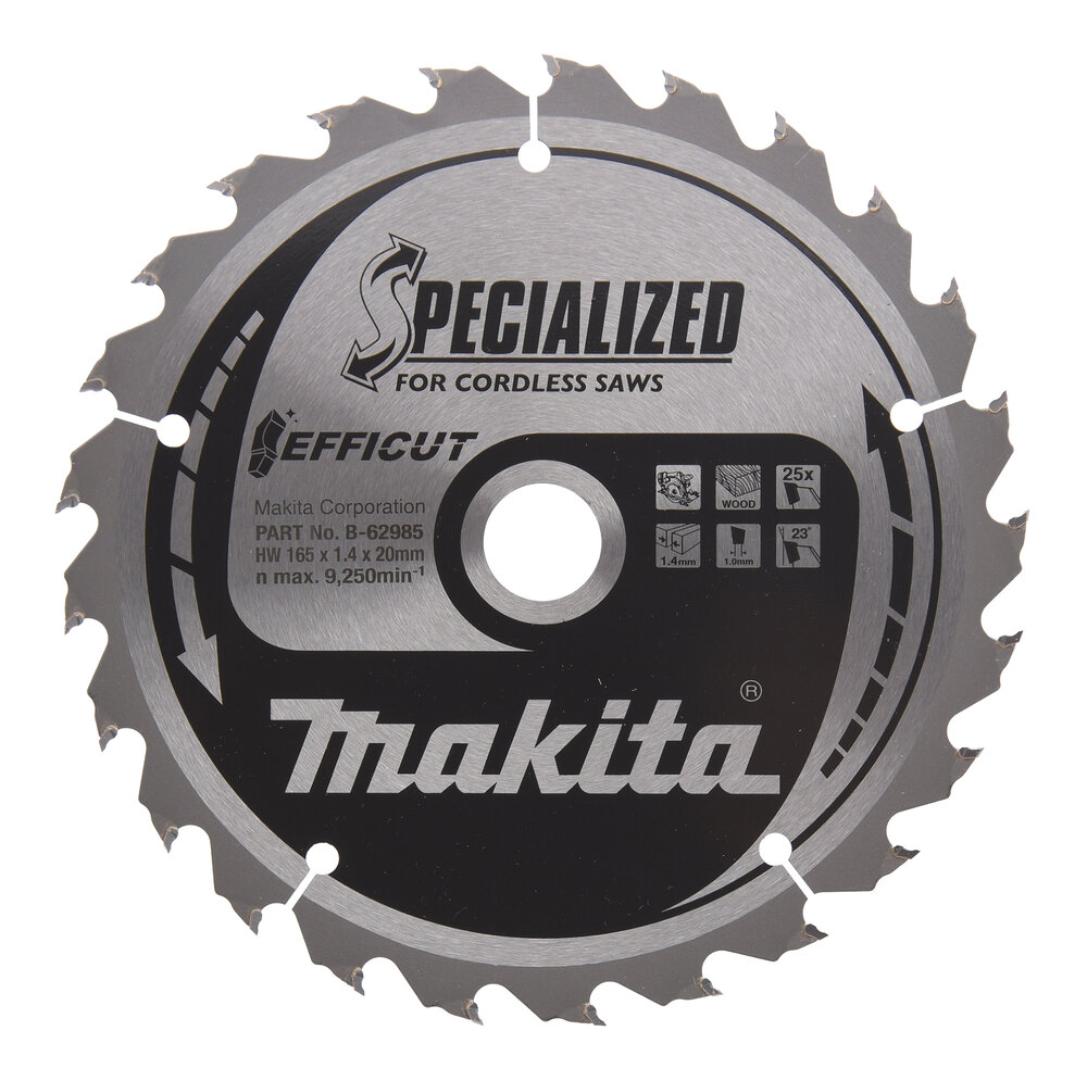 MAKITA Sägeblatt Efficut / 165 x 20 mm / 25 Zähne