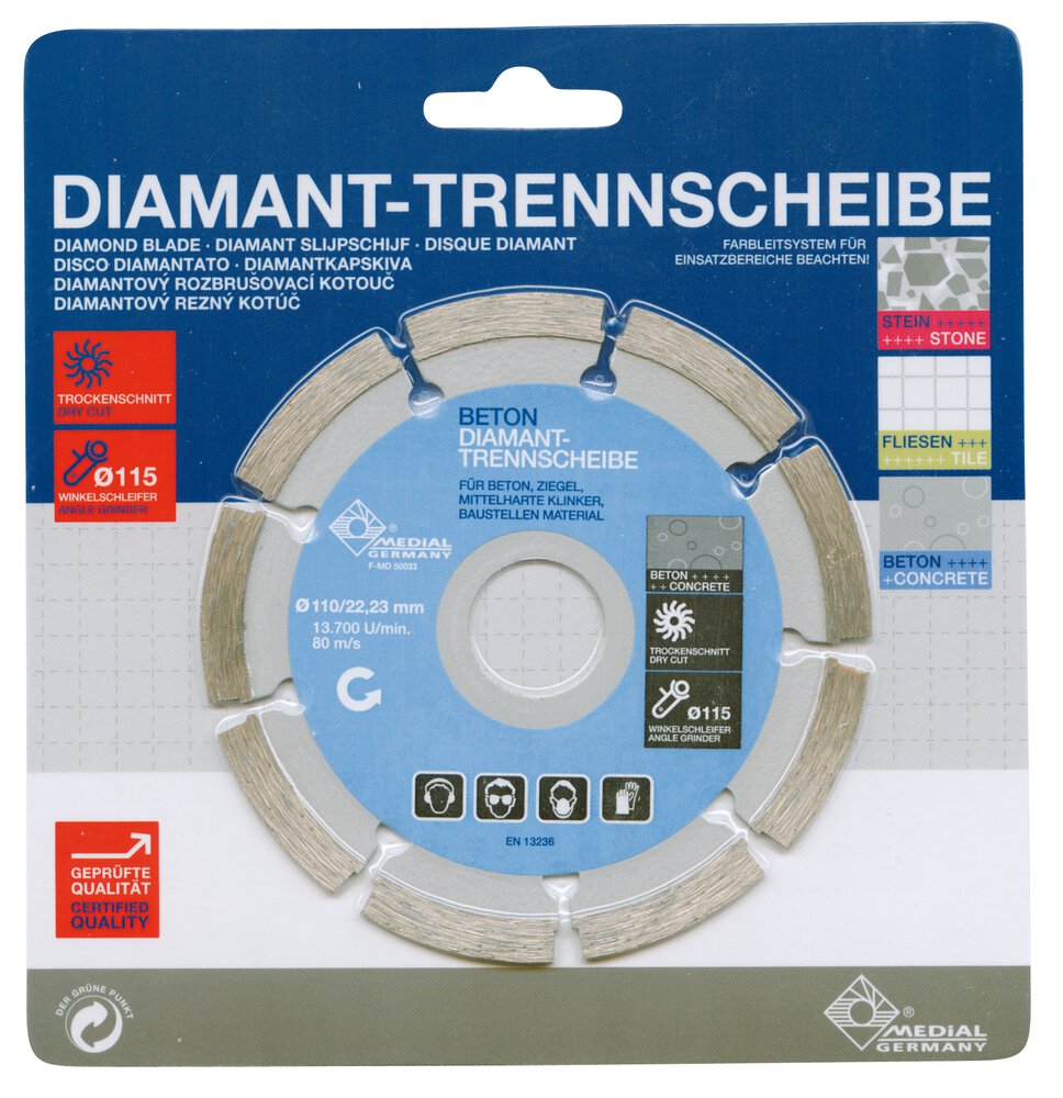 MEDIAL Diamanttrennscheibe 110mm Beton