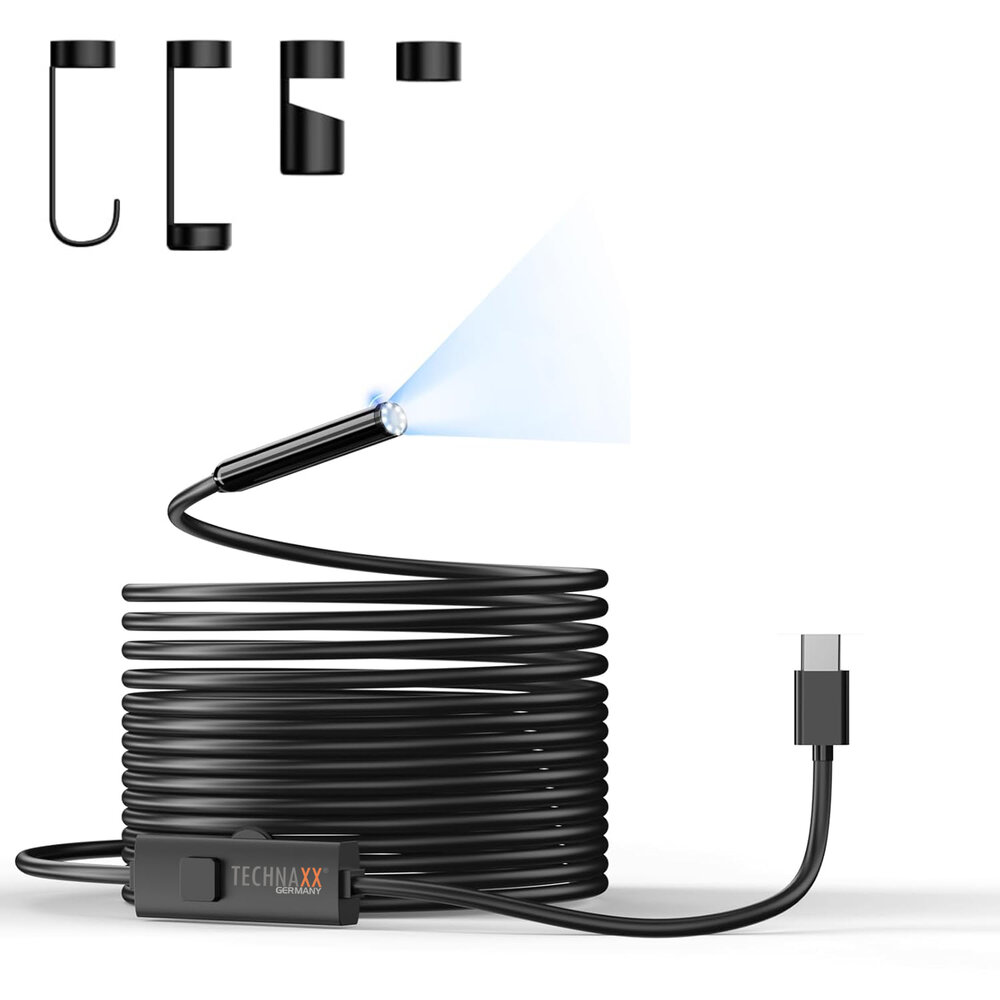 TECHNAXX USB-C Endoskopkamera mit Licht TX-386