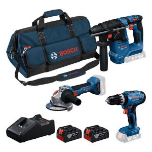 BOSCH Akku-Maschinen-Set 18V GSB+GBH+GWS BOSCH Akku-Maschinen-Set 18V GSB+GBH+GWS