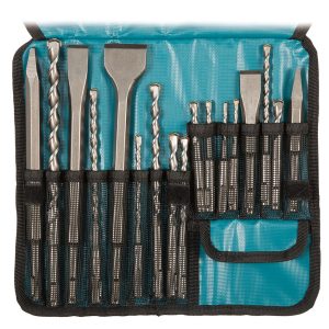 MAKITA SDS-PLUS Bohrer- und Meißel Set in Rolltasche, 17 tlg.