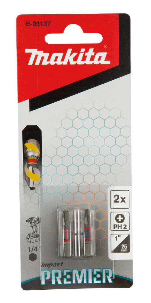 MAKITA Impact Premier Bits PH2 25 mm