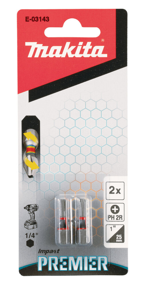 MAKITA Impact Premier Bits PH2(Schlank) 25 mm