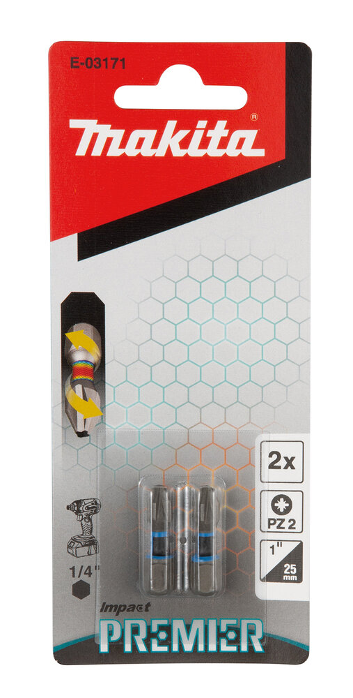 MAKITA Impact Premier Bits PZ2 25 mm