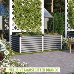 Vitavia Hochbeet Linus 630, granit/alu – Set