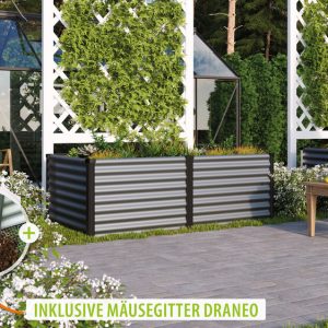Vitavia Hochbeet Linus 630, granit/schwarz – Set