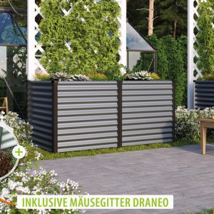Vitavia Hochbeet Linus 858, granit/schwarz – Set