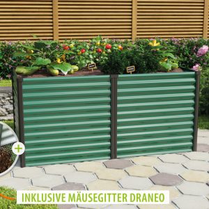 Vitavia Hochbeet Linus 858, seegras/schwarz – Set