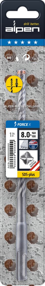 ALPEN SDS+Bohrer PLT L210/150 12.0 FORCE X