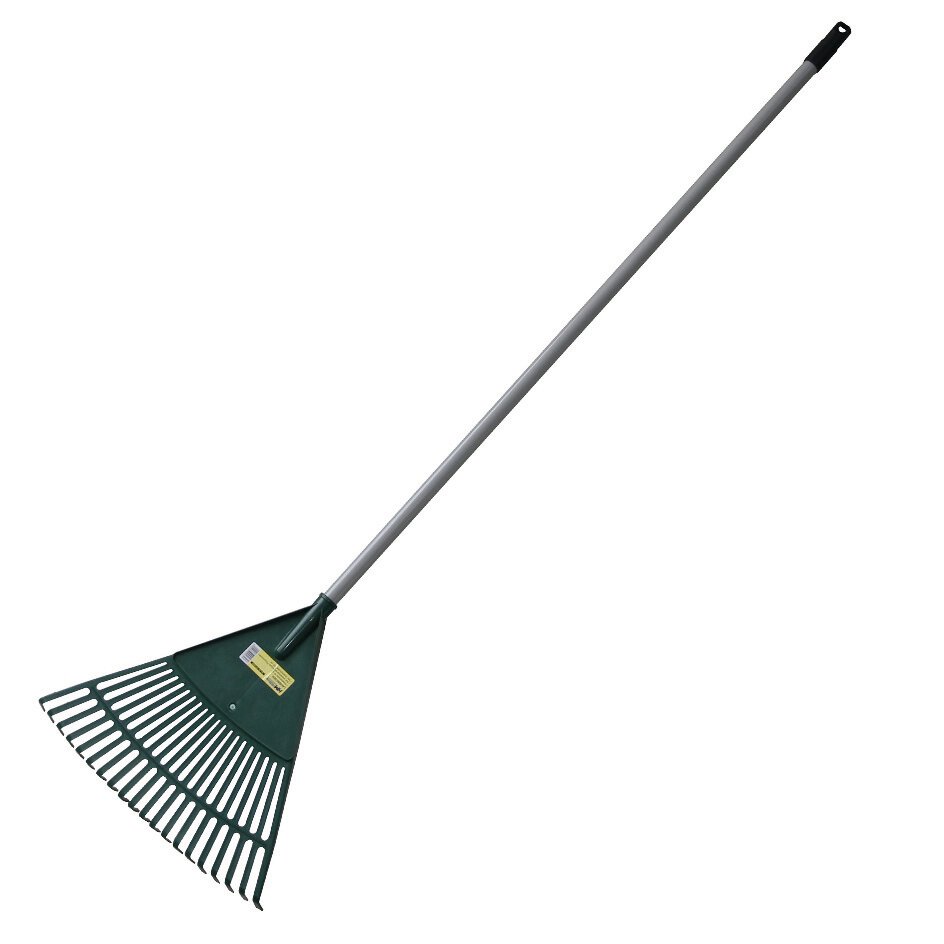 HM MÜLLNER Laubrechen 45 cm, Kunststoff mit Stahlrohrstiel