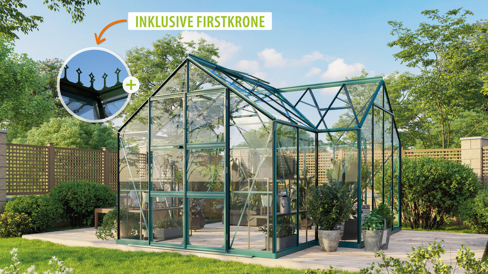 Vitavia Gewächshaus Clarus ESG 3mm, smaragd - Set