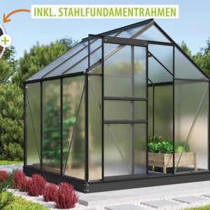 Vitavia Gewächshaus Comet 3800 HKP4mm, schwarz – Set Vitavia Gewächshaus Comet 3800 HKP4mm, schwarz – Set