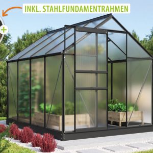 Vitavia Gewächshaus Comet 5000 HKP4mm, schwarz – Set Vitavia Gewächshaus Comet 5000 HKP4mm, schwarz – Set