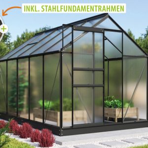 Vitavia Gewächshaus Comet 6200 HKP4mm, schwarz – Set Vitavia Gewächshaus Comet 6200 HKP4mm, schwarz – Set