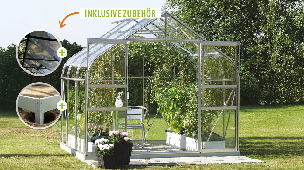 Vitavia Gewächshaus Diana 5000 ESG3mm - Set