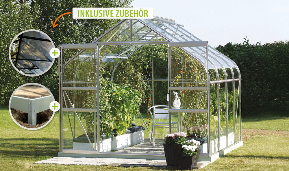 Vitavia Gewächshaus Diana 6700 ESG3mm - Set