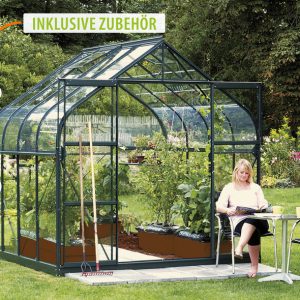 Vitavia Gewächshaus Diana 6700 ESG3mm, smaragd – Set Vitavia Gewächshaus Diana 6700 ESG3mm, smaragd – Set