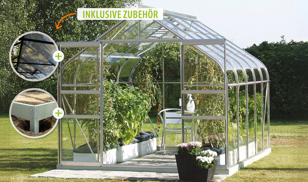 Vitavia Gewächshaus Diana 8300 ESG3mm - Set