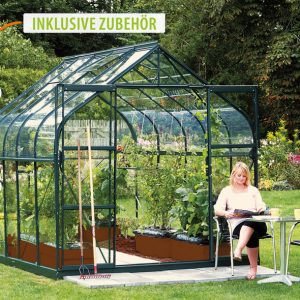 Vitavia Gewächshaus Diana 8300 ESG3mm, smaragd – Set Vitavia Gewächshaus Diana 8300 ESG3mm, smaragd – Set