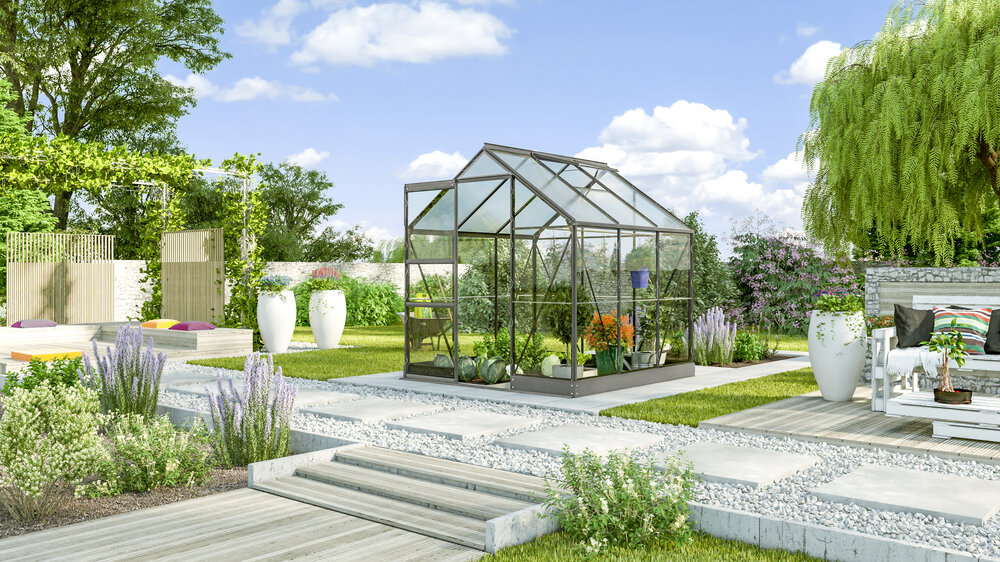 Vitavia Gewächshaus Kapitol 3800 ESG/HKP, schwarz