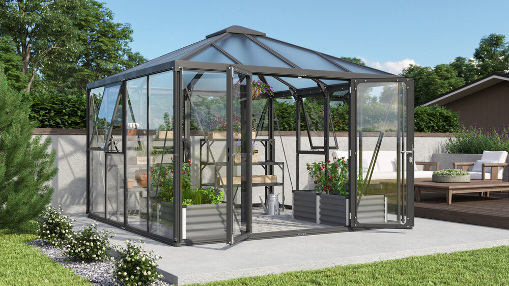 Vitavia Gewächshaus Fortuna ESG/HKP, schwarz