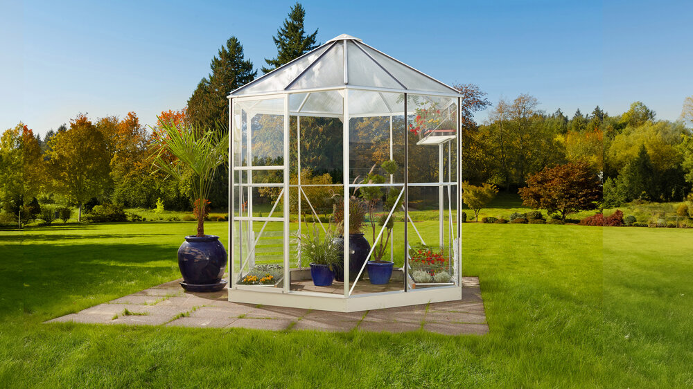 Vitavia Gewächshaus Hera 4500 ESG/HKP, inkl Fundament 6cm weiß