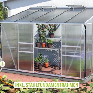 Vitavia Gewächshaus Ida 6500 HKP 4mm, schwarz – Set