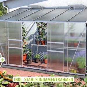 Vitavia Gewächshaus Ida 7800 HKP 4mm, schwarz – Set