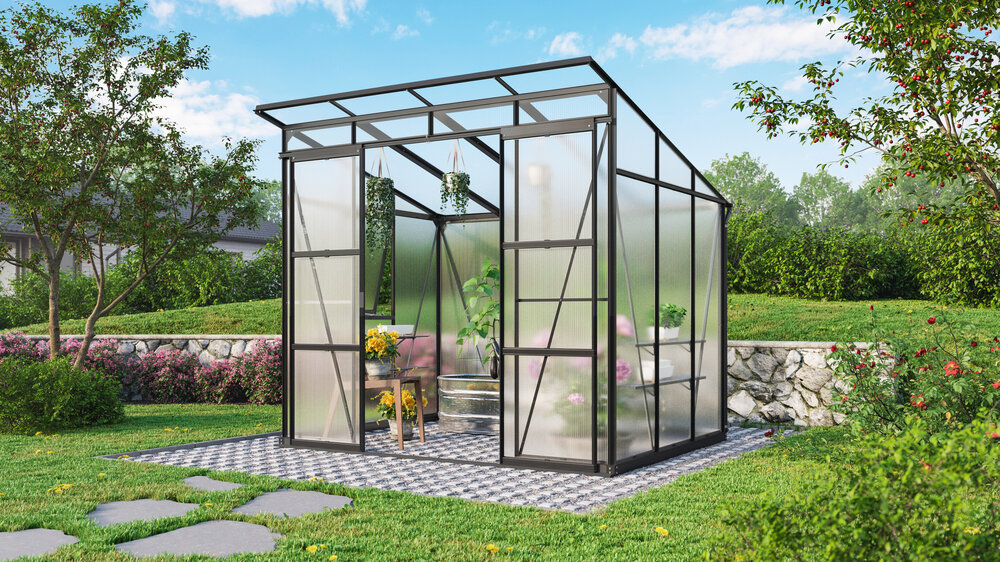 Vitavia Gewächshaus Playa 5900 HKP6mm, schwarz
