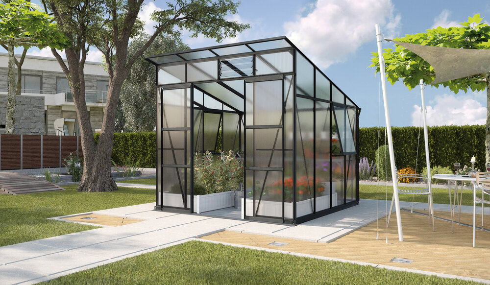 Vitavia Gewächshaus Playa 7600 HKP6mm, schwarz