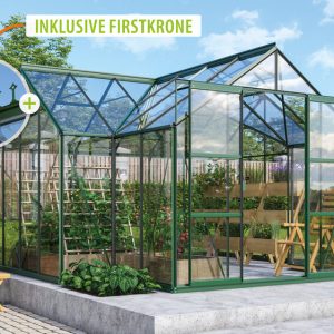 Vitavia Gewächshaus Sirius ESG 3mm, smaragd – Set Vitavia Gewächshaus Sirius ESG 3mm, smaragd – Set