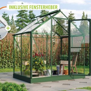 Vitavia Gewächshaus Triton 2500 ESG 3mm, smaragd – Set Vitavia Gewächshaus Triton 2500 ESG 3mm, smaragd – Set